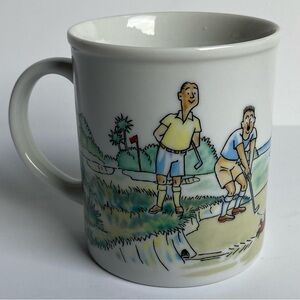 Bermuda Mug Golf Souvenir Vintage Ceramic Crab Ocean Coffee Tea Cup EUC Beach